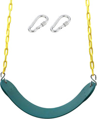 Pink Swing Seat, Heavy Duty Chain Plastic Coated - Green
