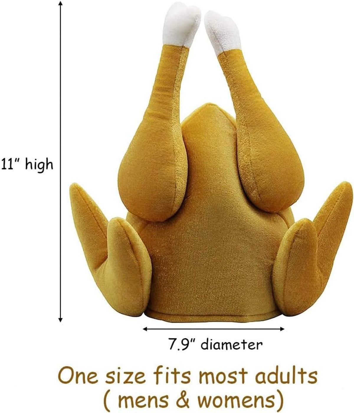 Yosager plush roasted turkey hat 3 pack, Thanksgiving costume hats for adults - view 3