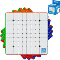 MoYu Meilong 9x9 stickerless speed cube, 74 mm puzzle with bright colored faces