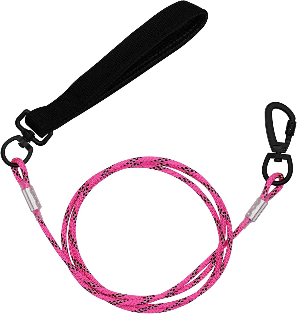4/5/6 FT Chew Proof Dog Leashes with Comfortable Handle - 24002 Pink / 1/4" x 6FT