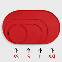 DogBuddy Dog Food Mat, Waterproof Dog Bowl Mat - 10"L x 10"W / Red - image 3