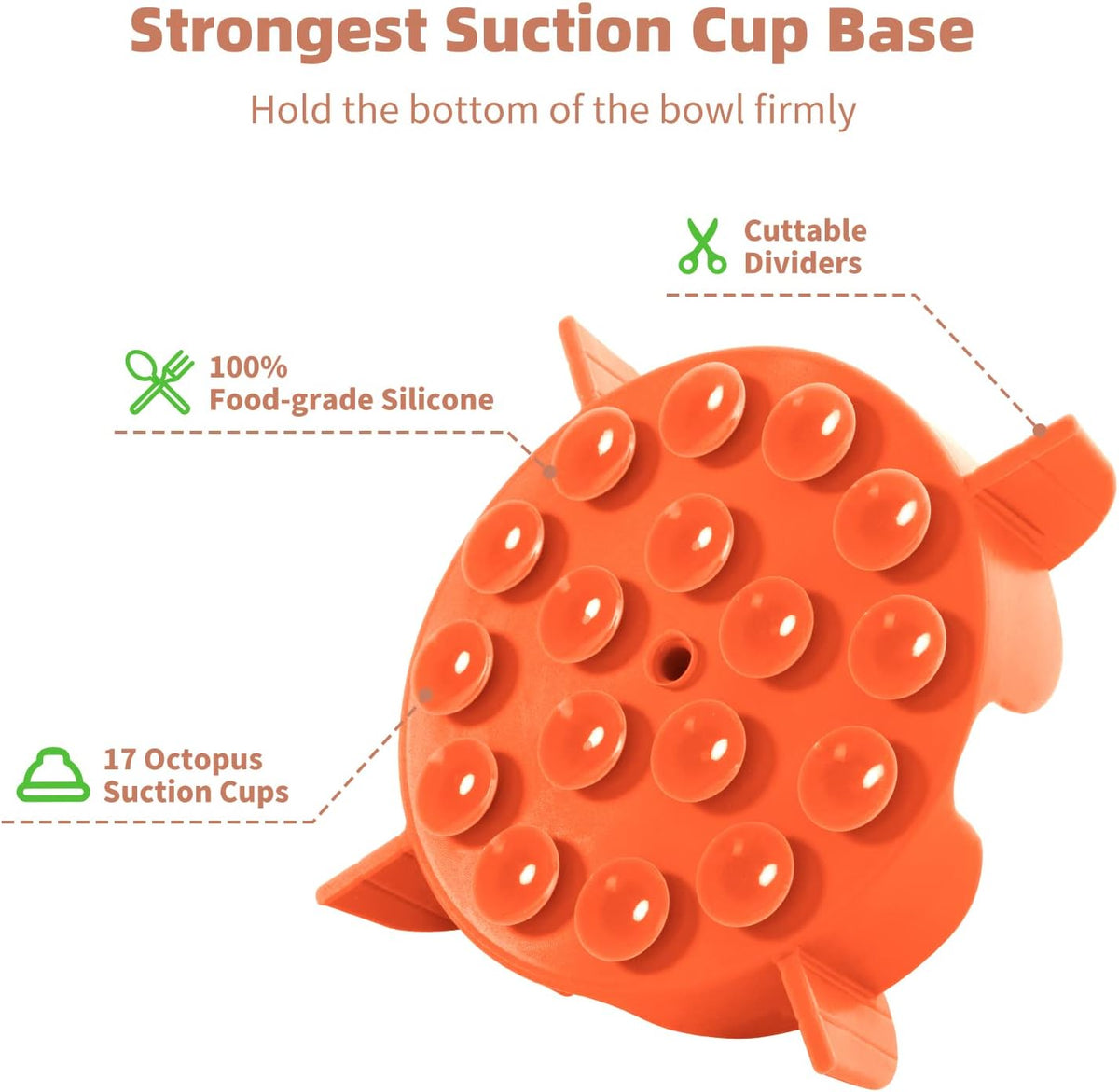 Jaoul Slow Feeder Dog Bowls Insert - Cuttable Small(5.4 inch) / Orange - image 3