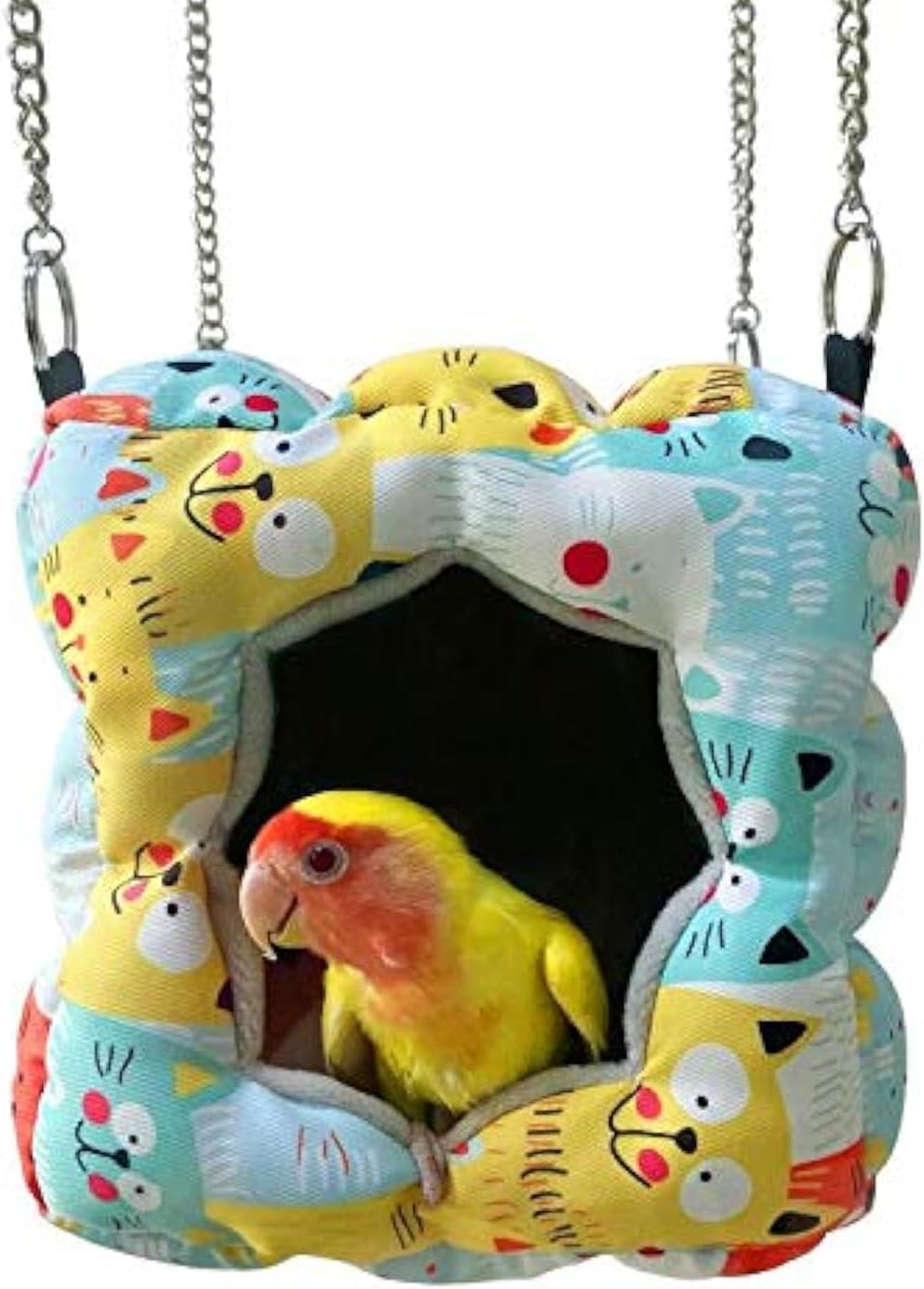 Warm Bird Nest Snuggle Tent - Colorful Cat / 6.7x6.7x6.7