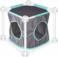 Kitty City Outdoor Catio Furniture & Play Kits for Cats - Polyester Cube House