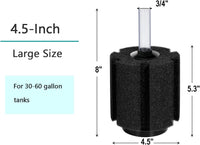 AQUANEAT 3 Pack Aquarium Bio Sponge Filter Breeding Fry Betta Shrimp - Large up to 60Gal - image 2