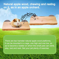 2Pcs Chinchilla Wood Ledge Hamster Wooden Flexible Platform Perch - 6 × 2.6 inch - image 4