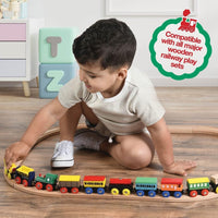 Wooden Train Set 12 PCS – Magnetic Train Toys Set for Toddlers Boy & Girl – Fun for Kids & Family - image 2