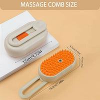 cat steam brush for shedding -4 in 1 Rechargeable Steam Brush for Cats and Dogs, Anti-static, Massage, Cleaning, Shedding & Combing All In One! grooming tool for cats and dogs（Brown）