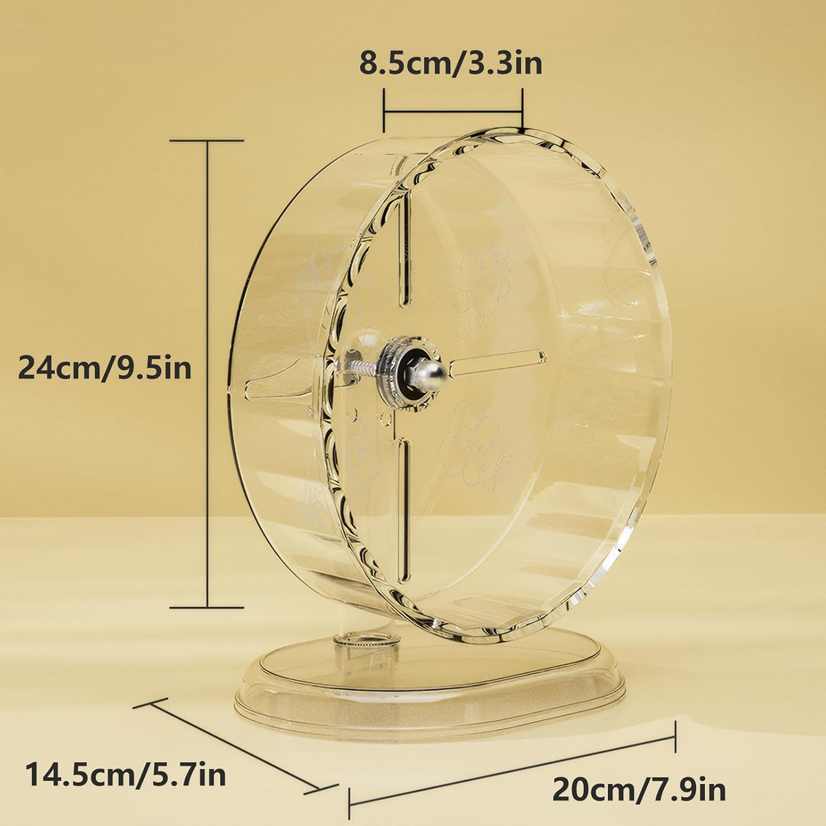 8.3in Gerbil & Hamster Wheel – Essentials for Small Pets - 9.5inch - image 2