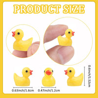 YsesoAi 100Pcs Mini Resin Ducks - Yellow - image 2