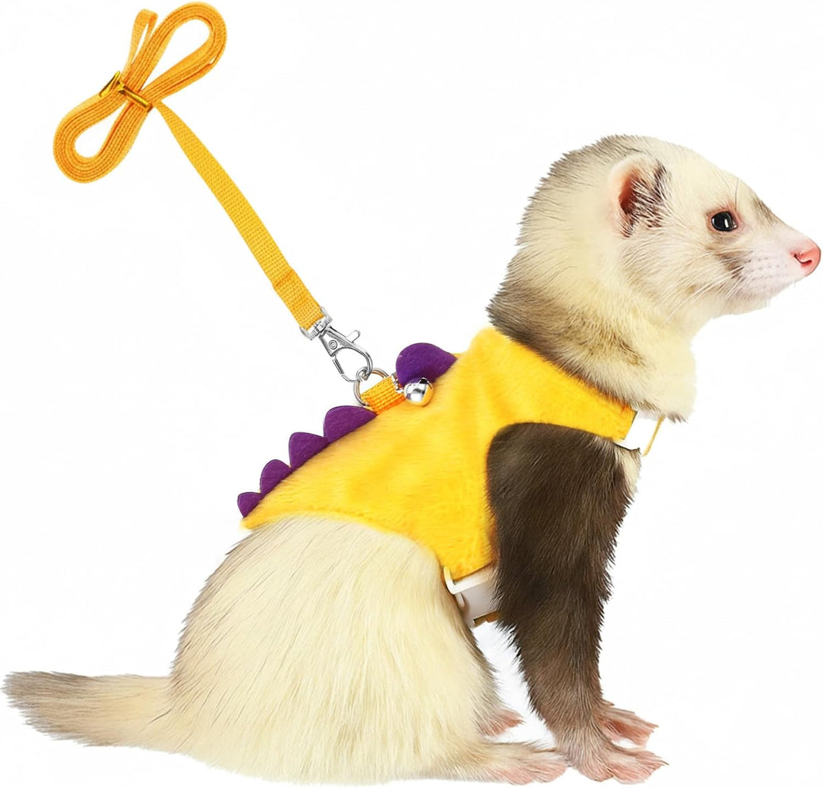 Ferret Harness and Leash Set Small Animals Vest Harness with Safe - Yellow