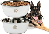 Large Dog Water Bowl 2 Pack, Aqua - White - 2 Pack / 1.3 Gallons - XL (100lb + breed)