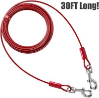 BV Dog Tie Out Cable 30 Feet - 125lbs/ 30ft/ Red / Single - image 3