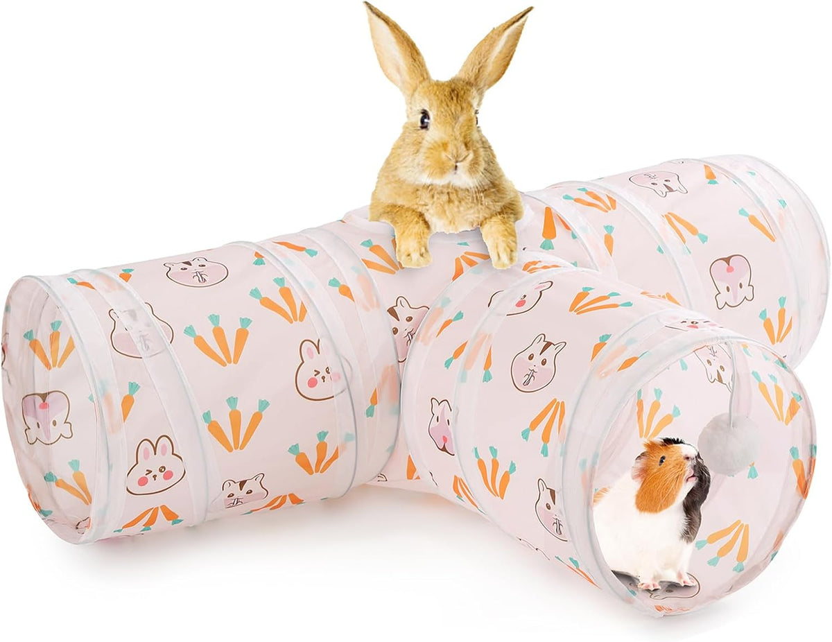 HERCOCCI Rabbit Toys, Bunny Tunnels & Tubes - White