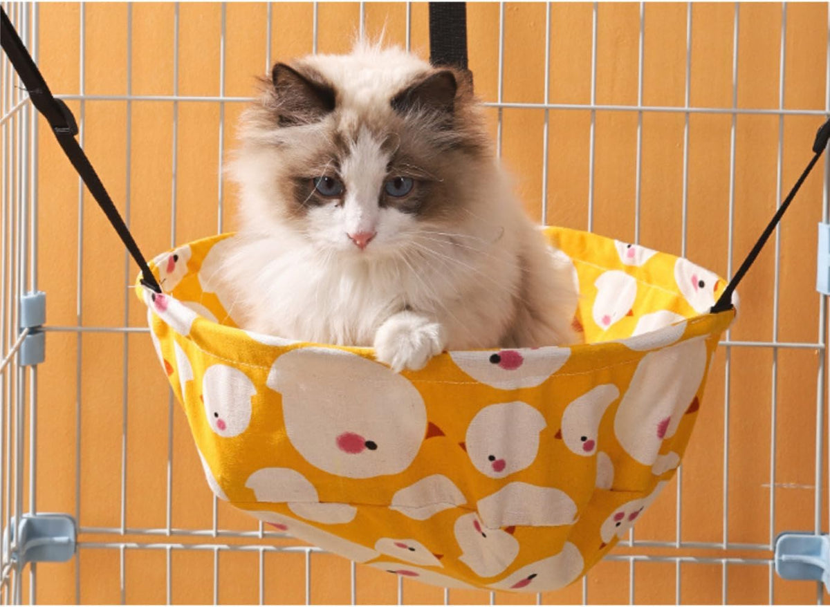 SHENGOCASE 2-Pack Cat Hammock Lounge Cat Hanging Bed for Cage Kennel - Orange - image 3