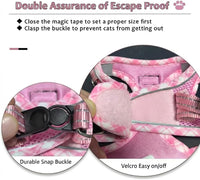 Escape Proof Cat Harness and Leash, Adjustable Vest - Pink / XS - image 2