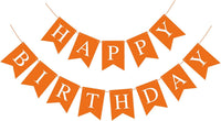 Orange Happy Birthday Banner Birthday Sign for Backdrop Happy - Orange