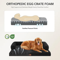 Orthopedic Washable Dog Bed for Extra Large Dogs - Black / 48.0"L x 30.0"W x 8.0"Th - image 2