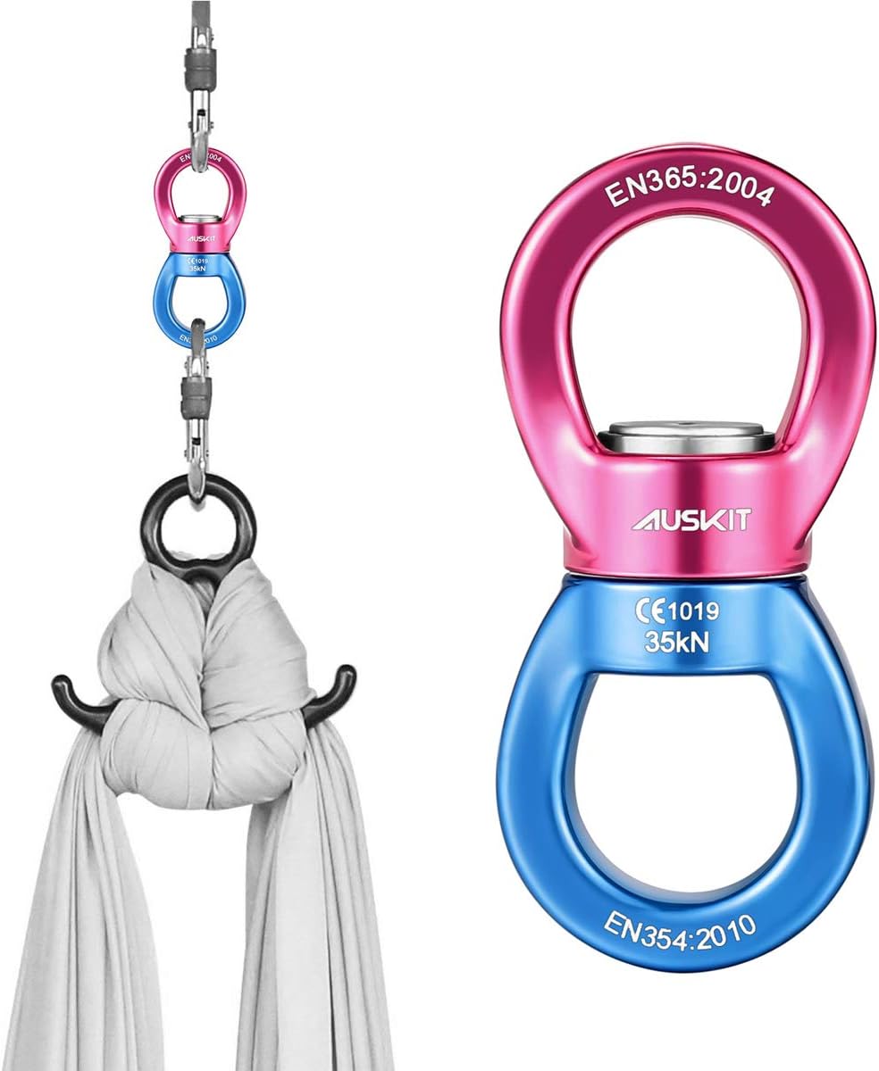 Black Swing Swivel, 30 KN Safest Rotational Device Hanging Accessory – Fun for Kids & Family - 35 KN / Red - image 4