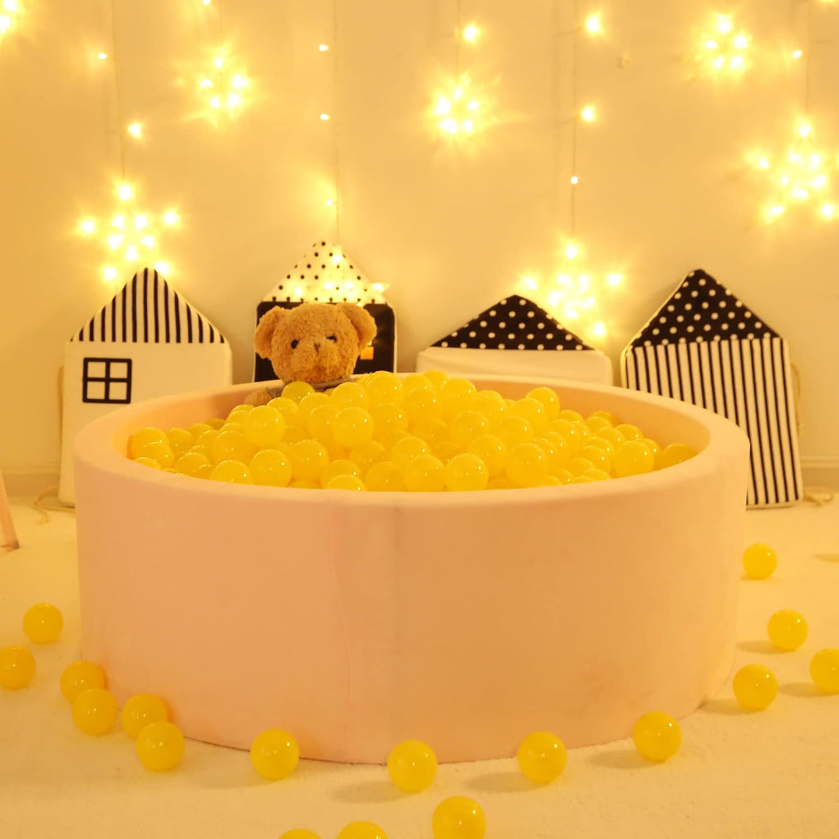 Ball Pit Balls for Kids, Plastic Refill 2.2 Inch Balls - Yellow - image 3