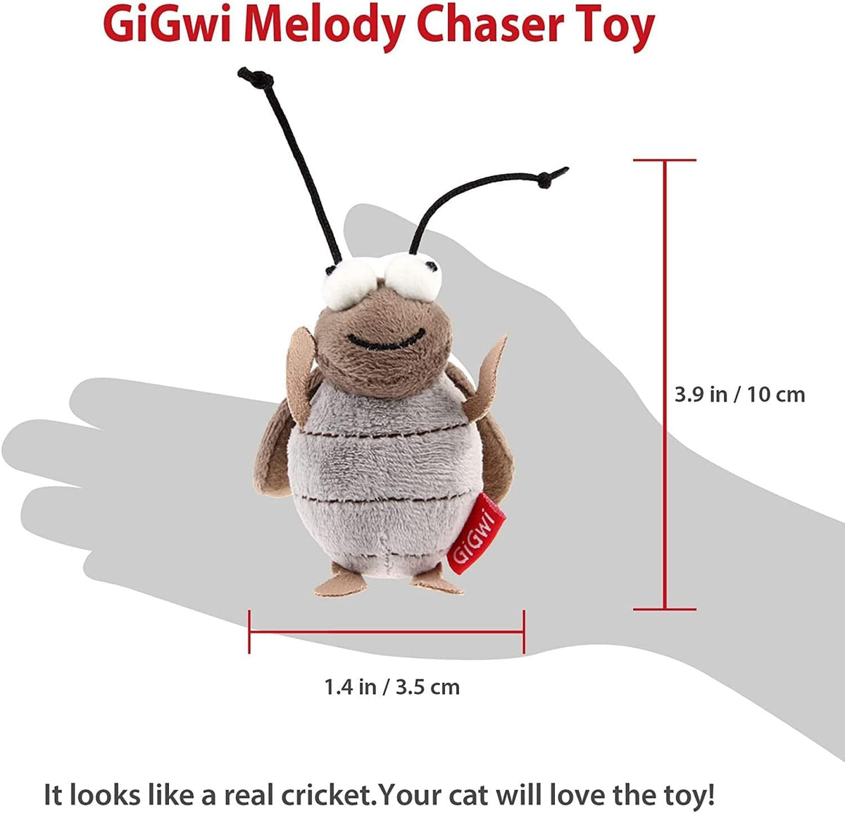 GiGwi Interactive Cat Toys Squeaky - Cricket - image 4