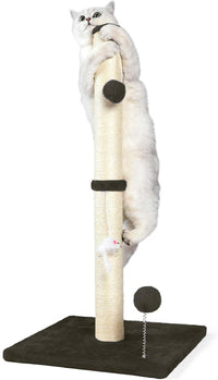 ANWA 32" Tall Sisal Cat Scratching Posts Tree for Indoor Cats Adults - Basic Cat Post Brown