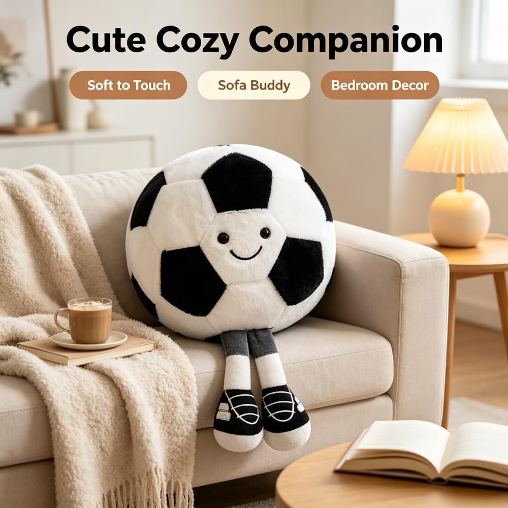 Xiyuan 12 inch rugby plush toy with smiling face and feet - view 11
