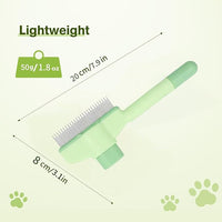 2PCS Self CleaningPetComb Grooming Brush,PetComb for Dogs & Cats, Brush for Cats, Cat dog comb Pet Grooming for Massaging and Cleaning Shedding Hair (Green+Yellow)