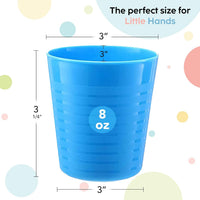PLASKIDY Kids Cups, Set of 18 Plastic Toddler Drinking Cups - Small - image 3