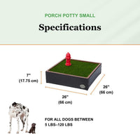 Porch Potty Premium Outdoor Dog Potty System with Artificial Grass - Small - image 3