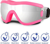 Medium Dog Sunglasses with Adjustable Strap UV Protection, Winproof Puppy Sunglasses, Suitable for Dogs Eyes Protection，Soft Dog Goggles