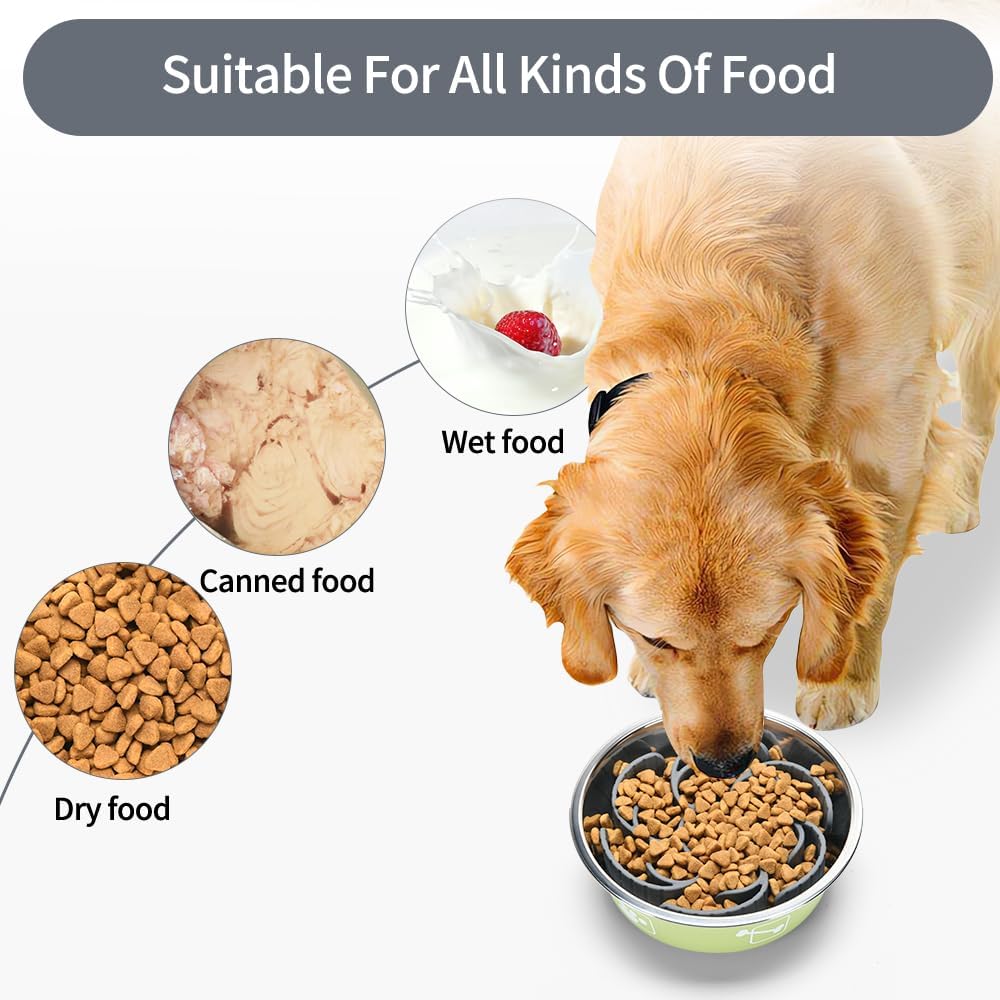 Slow Feeder Dog Bowls Insert - Grey - image 4