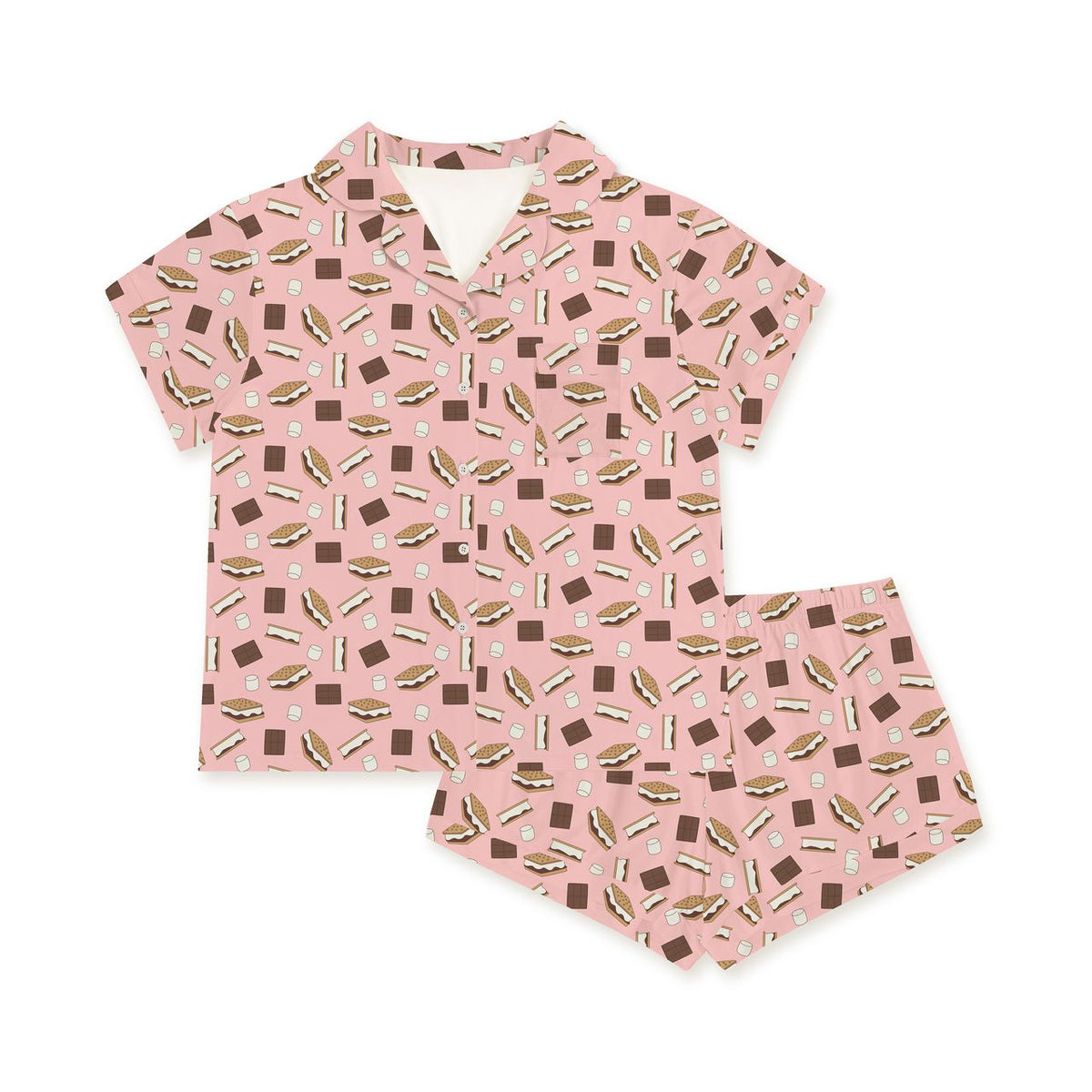 S'more to Love (Women's Short Sleeve PJ) - Pink - BIG FRENCHIES