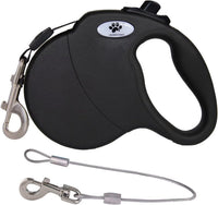 16ft Retractable Dog Leash for Large Breed Dogs up to 110 lbs - Small / Black