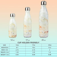 Insulated Water Bottles,25 oz Double Wall Stainless Steel Vacumm Metal Flask for Sports Travel,Marble Jade