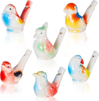 Gejoy 6 Pcs Bird Water Whistles Ceramic Bird Call Warbling Water - 6 / Stylish