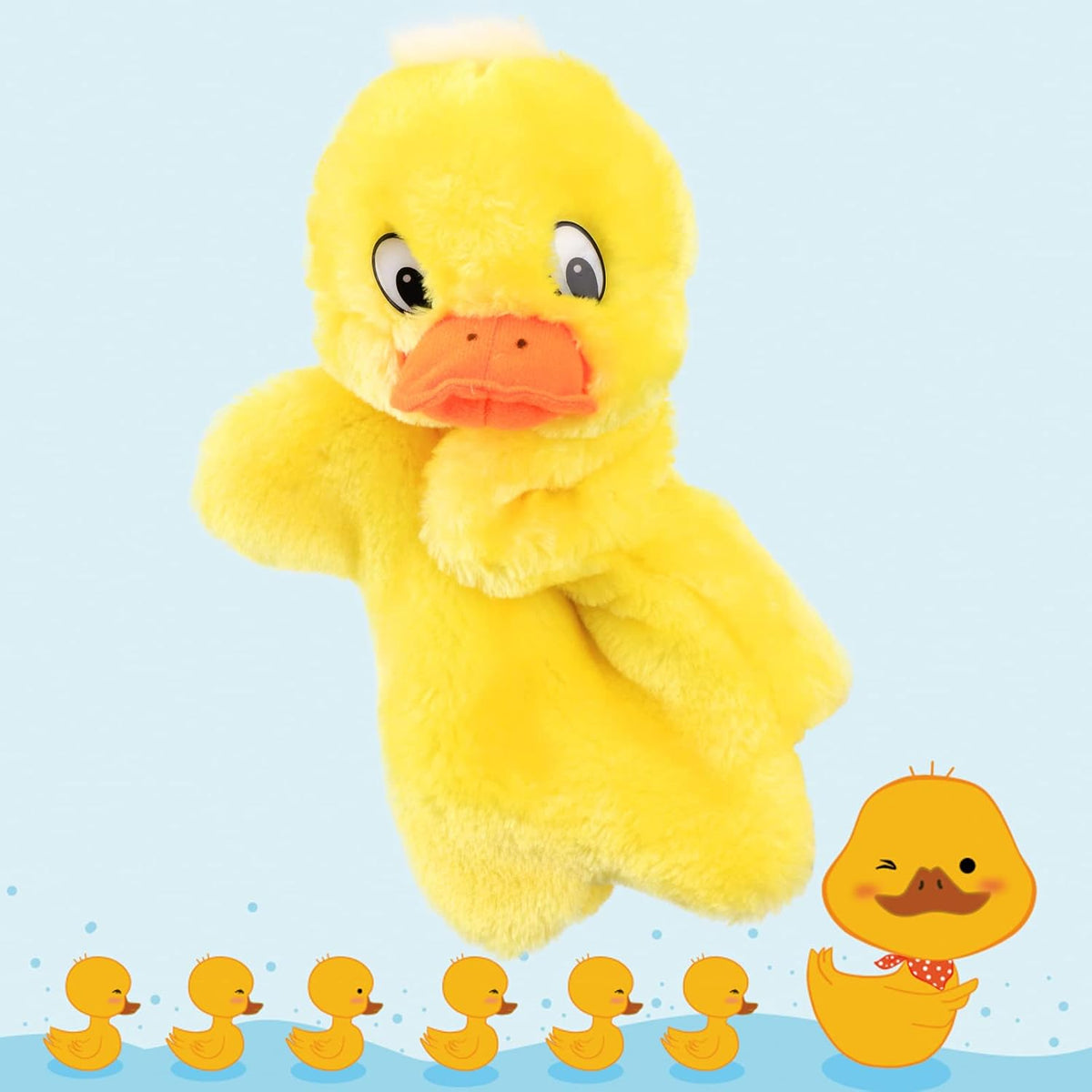 Easfan 12.5 inch plush puppy hand puppet with movable mouth and soft fur - view 5