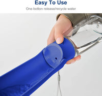 WePet Foldable Portable Dog Water Bottle Puppy Water Dispenser - #06 Navy Blue / 12 oz - image 2