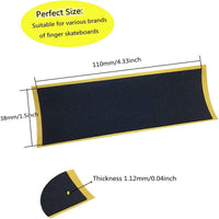 Fingerboard Grip Tape, PRO Quality 8 Sheets Foam Black Wooden Mini Skateboard Strong Adhesive - 30pcs - image 2