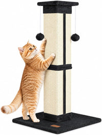 Cat Scratching Post 33 Inch for Indoor Cats - Black