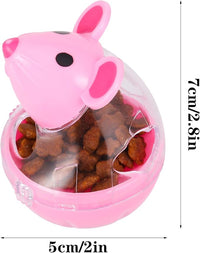 2Pcs Cat Treat Dispenser Toy, Mouse Shape Cat Interactive Toy and Food Dispenser for Pet Increases IQ Interactive & Food Dispensing