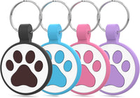 Personalized Dog Tag, Laser Engraving QR Code - Small Breeds - 1" / Black & Blue & Rose & Purple