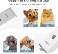 Dog Cat Home Hair Waterproof Clipper Portable Electric USB Rechargeable Pet Grooming Tools Low Noise Shaver Cordless Trimmer for Small and Large Pets