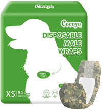 COCOYO Disposable Male Dog Wraps, Small Size, Super Absorbent - Extra Small