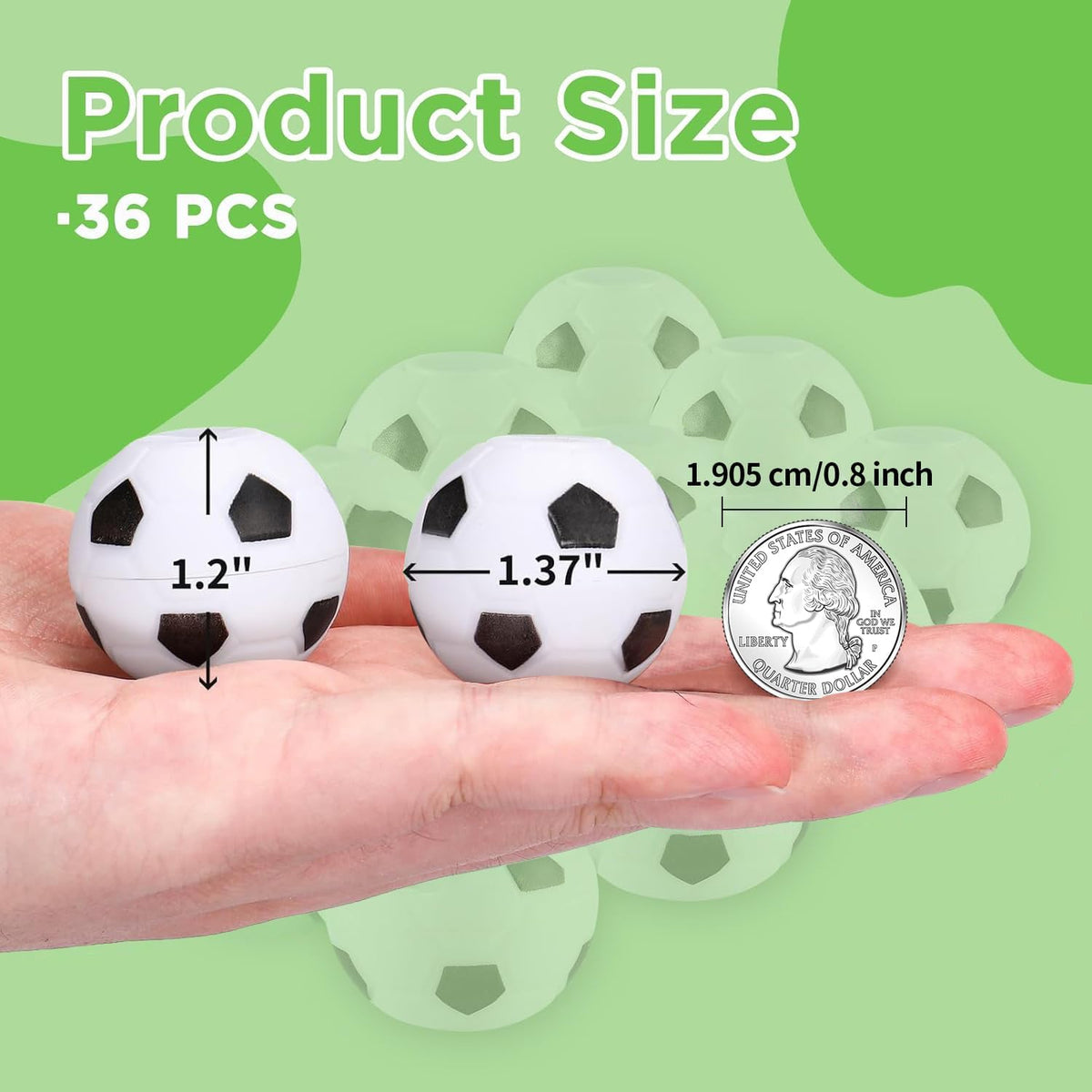 SCIONE 36 Pack Football Fidget Spinner Football Party Favors for Kids – Fun for Kids & Family - Soccer Ball - image 2