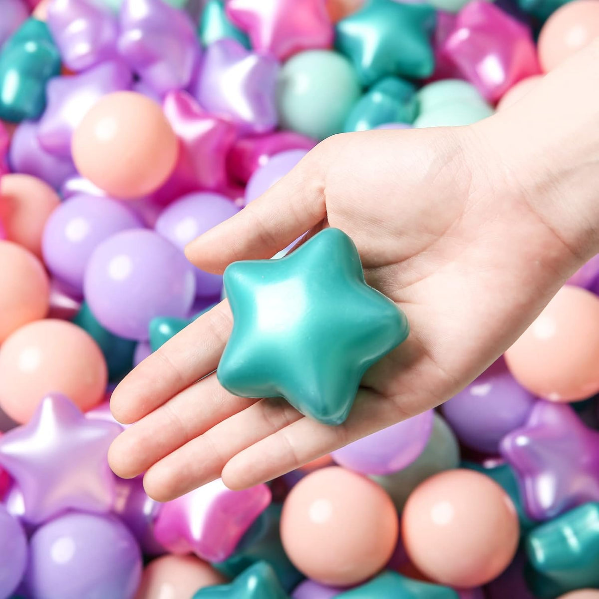 TRENDPLAY Star Ball Pit Balls for Toddlers 50 100 200 Count Star - Mermaid / 200 - image 2