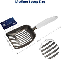 Cat Litter Scoop, Non-Stick Plated Aluminum Alloy Sifter - Medium / #05 Grey - image 4