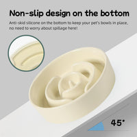 Ceramic Slow Feeder Dog Bowls - Light Yellow / 6.1inch-A+Stand - image 3