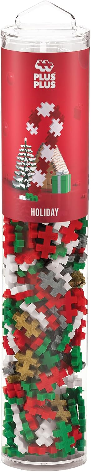 PLUS 240 Piece Glow in the Dark Mix, Mini Waffle Blocks - Holiday Mix Play Tube - image 4