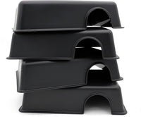 Reptile Hide Box Snake Hide Feel Secure and Safe, Gecko Hide - Black / Large 4 pcs
